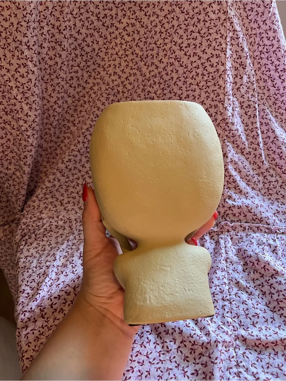 Girl Head Sculpture Vase or Flower Pot